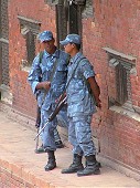 Soldiers are protect before Maoist attack
